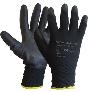 PU Coated Black Dexterity Glove - EN388